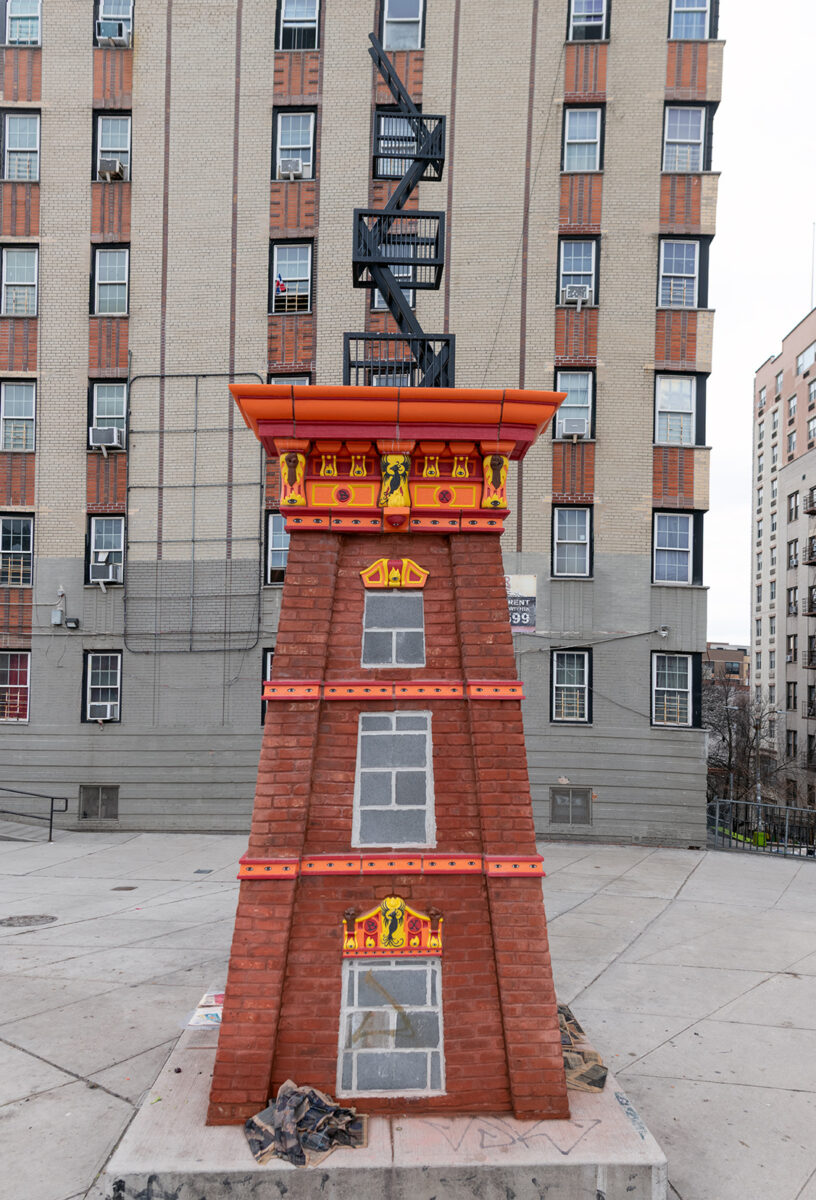 The Phoenix ladder is an artwork by Rodriguez that is situated on the grand concourse. It is near the cross Bronx Expressway. It is the pure example of identity, politics and political correctness. Take it to the extreme.