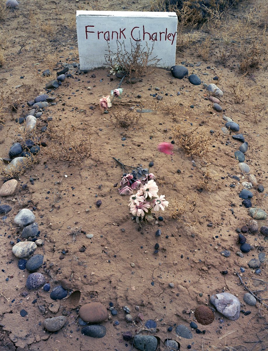San Juan Cemetery close by BISTI Badlands, New Mexico, the grave of Frank Charley