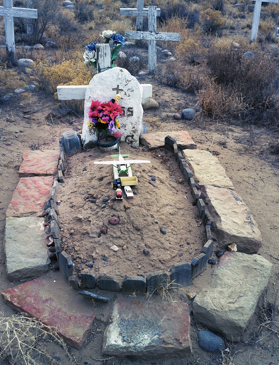 San Juan cemetery close to BISTI Badlands in New Mexico