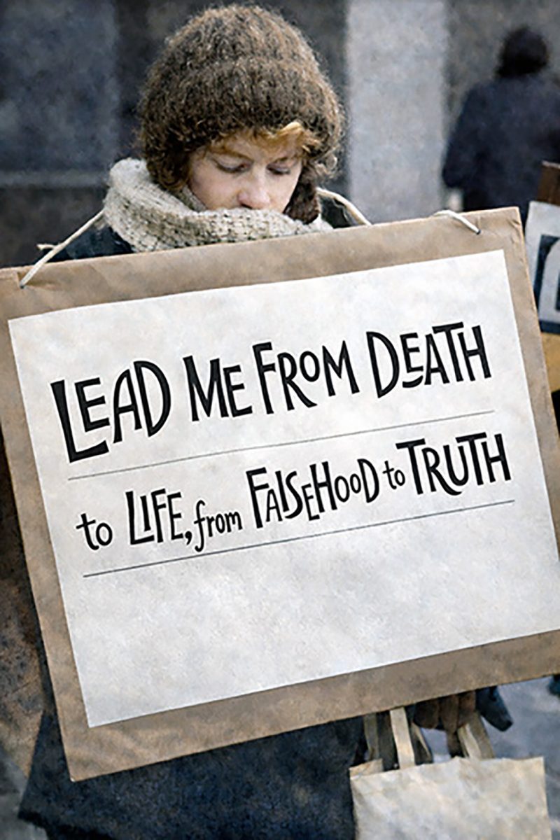 Message from outside woman with lead me from death to life from false the truth