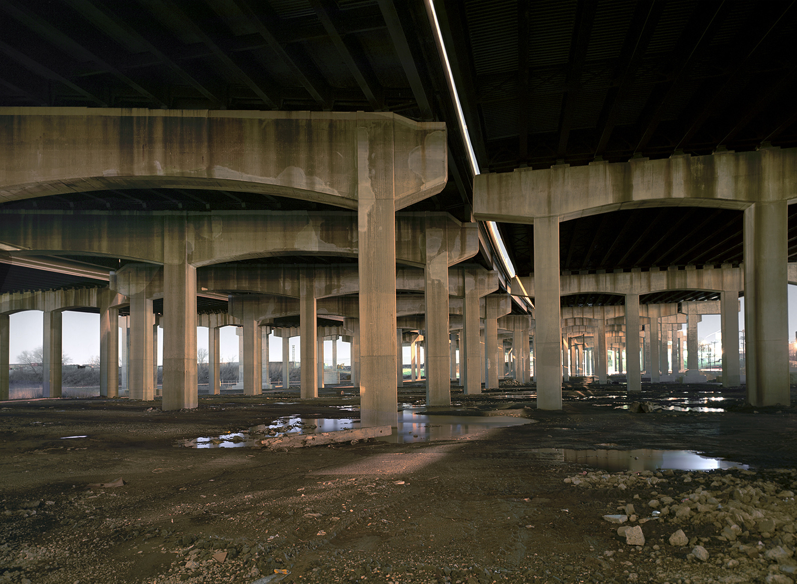 Underneath NJTP at Oak Island Railyard.