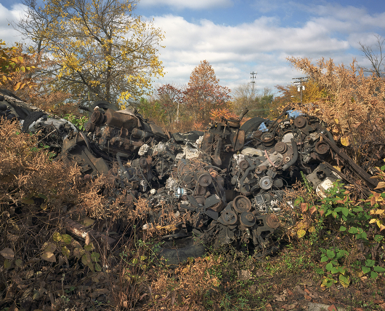 Stacked Engines, Junkyard, Grand Avenue