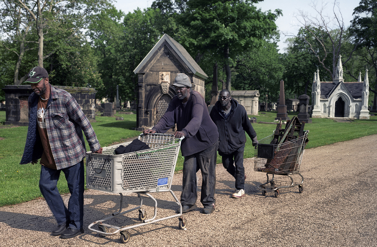 Scrappers Cut Through Woodland Cemetery to the Scrapyard