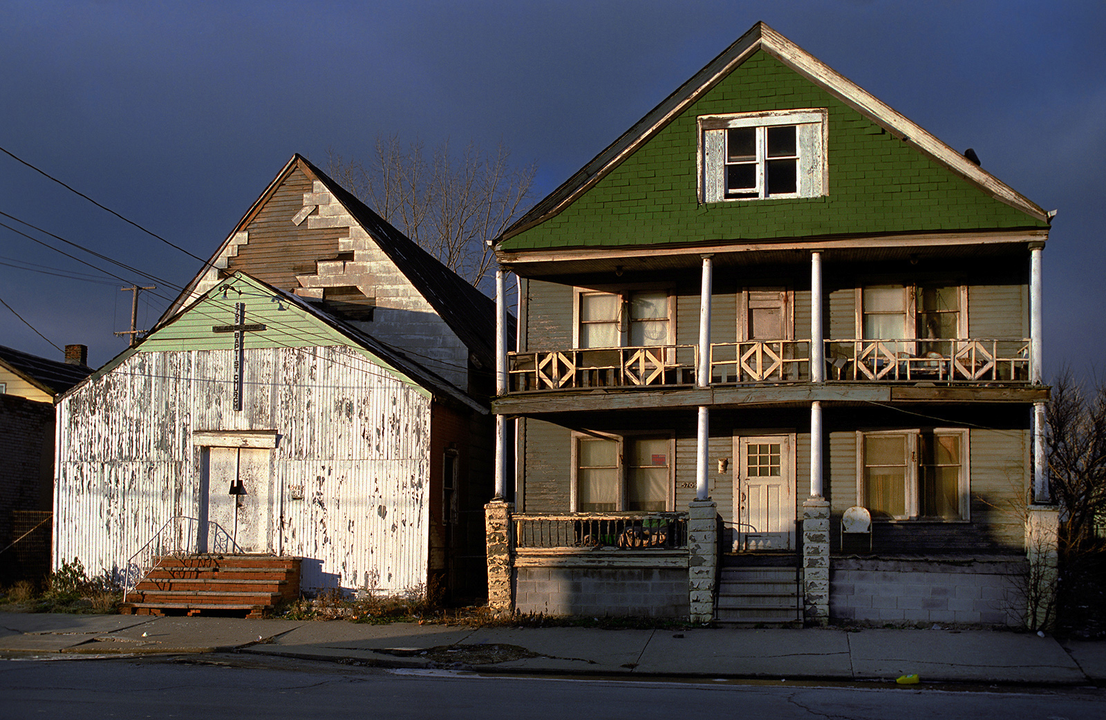 Church & Apartment House, Scovill Avenue - Gone
