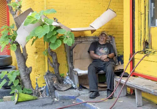 Home-Made Shelter at East 139th Tire Shop