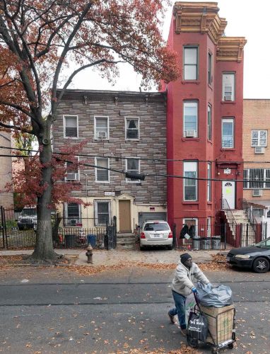 Asbestos-Clad Home, Brick Apartment House & ScrapperEast 140th Street