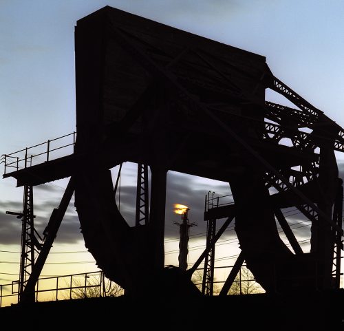 Chevron Bleeder Stack & Scherzer Rolling Lift Bridge #K239 Over Woodbridge Creek, Perth Amboy