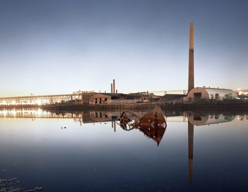 Maspeth Creek & Newtown Creek Junction, Sunken Boat &Phelps Dodge Plant