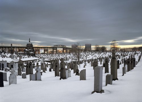 Calvary Cemetery, BQE & Kosciosko Bridge