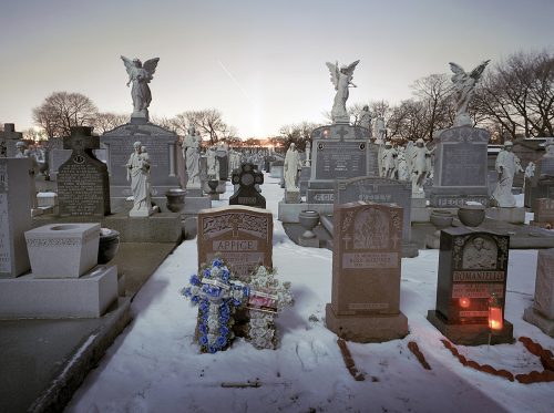 New Calvary Cemetery in Moonlight, Maspeth, Queens