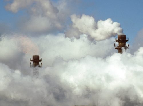 Stacks of the Republic Basic Oxygen Plant