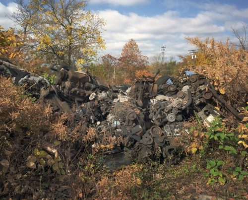 Stacked Engines, Junkyard, Grand Avenue