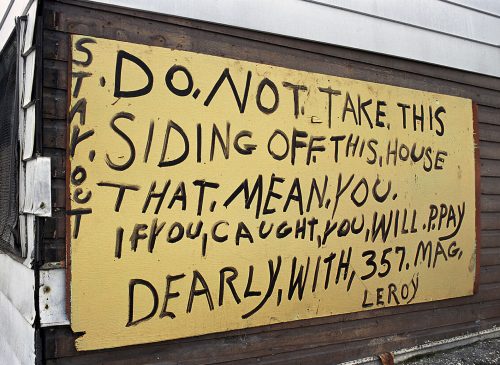 Sign on House, East 83rd Street, 1988
