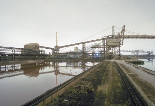 Acme Steel, Chicago - Coke and Coal Conveyor Bridge, Brownhoist Ore Unloader & Ore Yard
