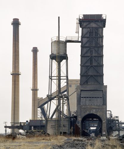 Acme Steel, Chicago - South End of the Coke Battery, Quenching Tower & Chimneys