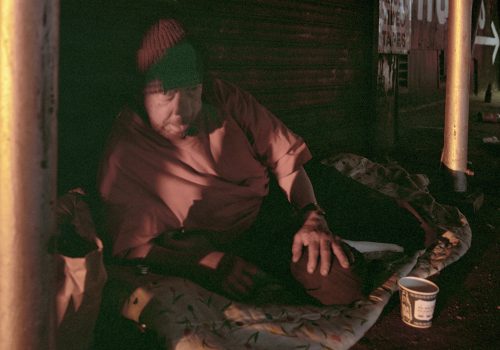 Billy, Living and Drinking Under Scaffolding on 42nd Street