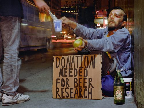 Bobby Begging on Eighth Avenue & 43rd Street