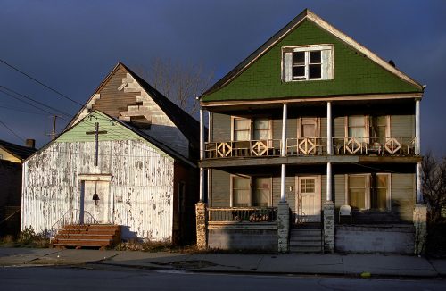 Church & Apartment House, Scovill Avenue - Gone